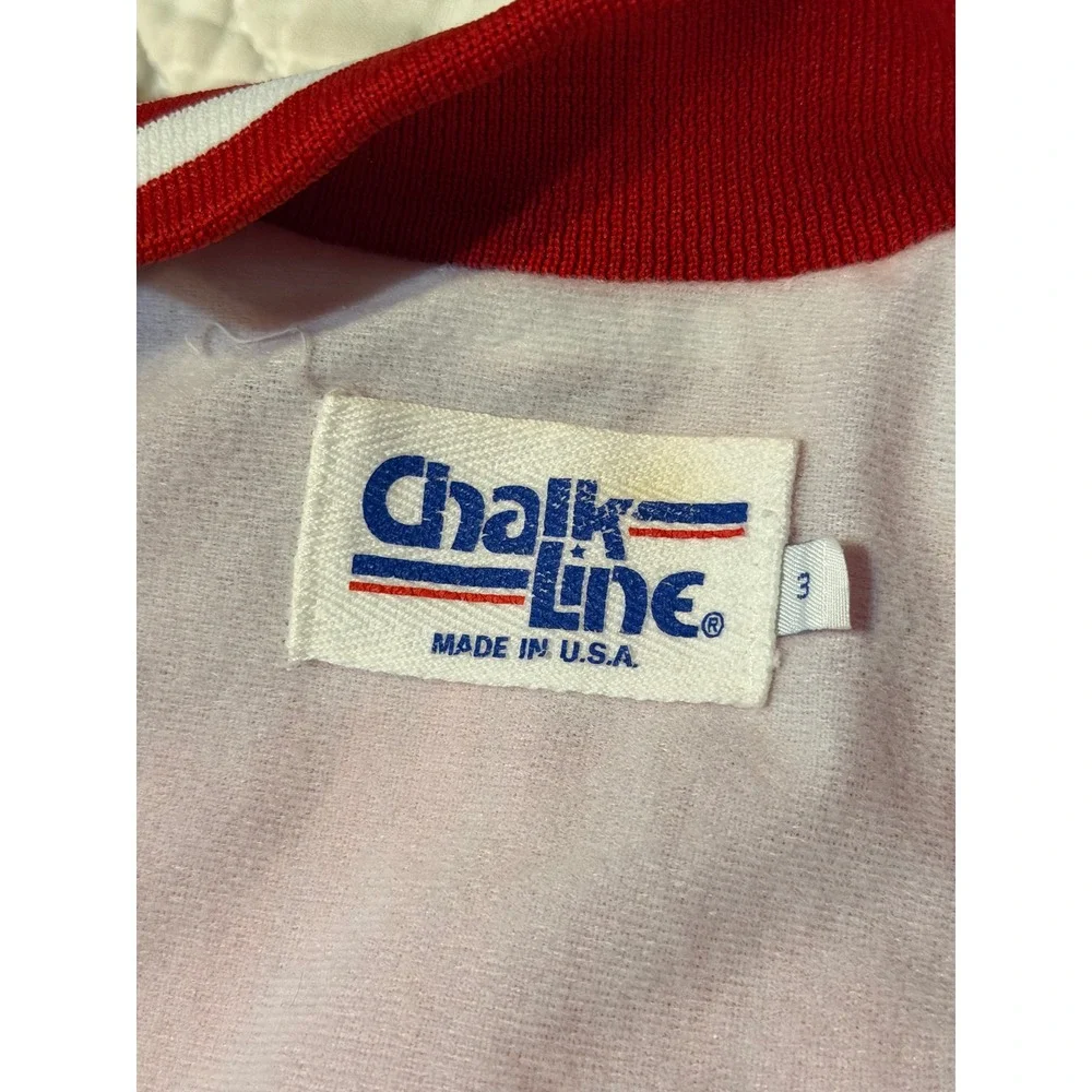 Chalk Line Cincinnati Reds Jacket Kids 3 Red Vintage 1992 Satin Bomber MLB